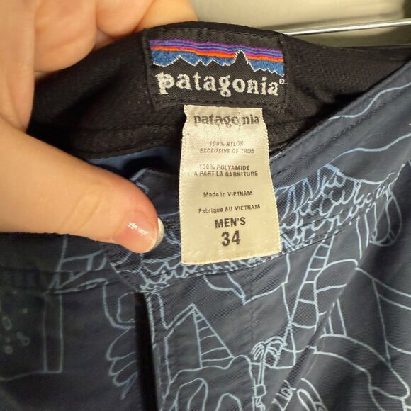 Patagonia Men's Blue Wavefarer Water Repellant Board Shorts - Size 34 - Picture 6 of 6